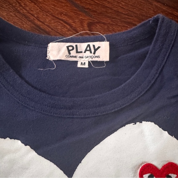 Comme des Garcons Blue and White Short Sleeve Tee - Picture 2 of 2